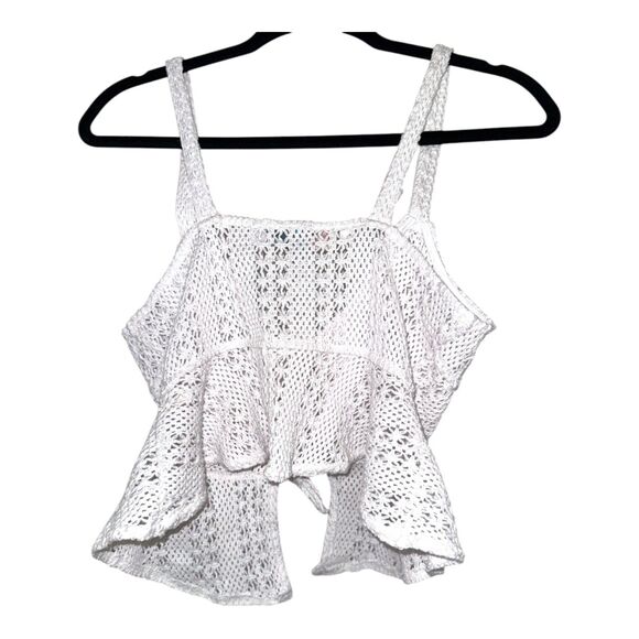 Free People Charlize Crochet Tank Top In White XS - Picture 3 of 5